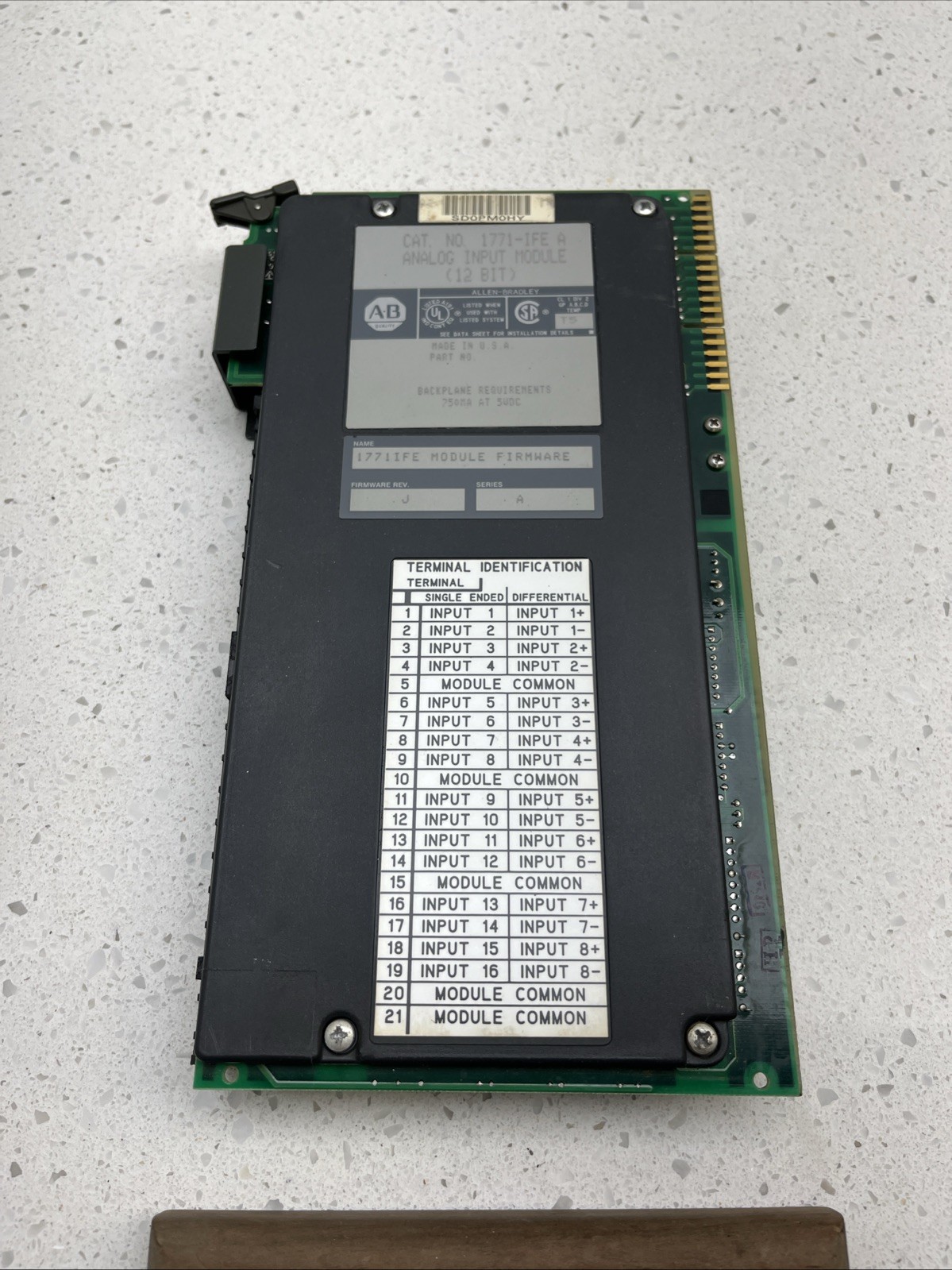 1771-IFE A Allen Bradley 12 (Bit) Analog Input Module