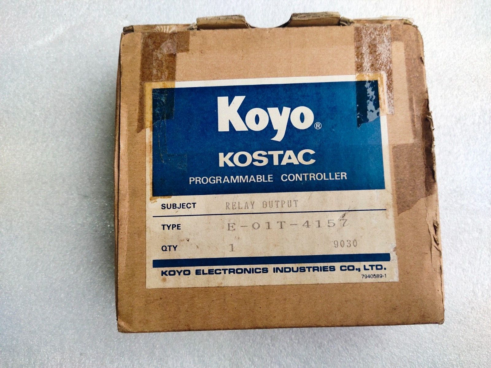 KOYO KOSTAC E-01T-4157 RELAY / OUTPUT PROGRAMMABLE CONTROLLER E01T-4157