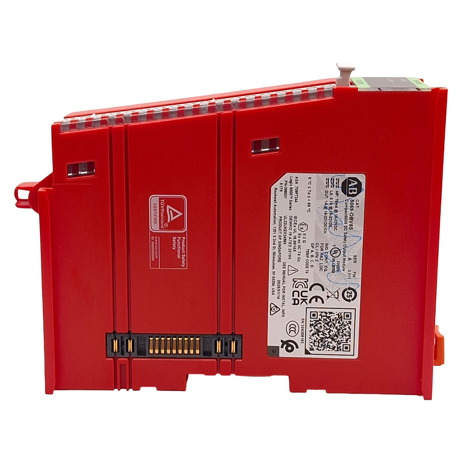 Allen Bradley 5069-OBV8S FW 3.011 Compact 5000 DC Safety Output Module 8-Channel