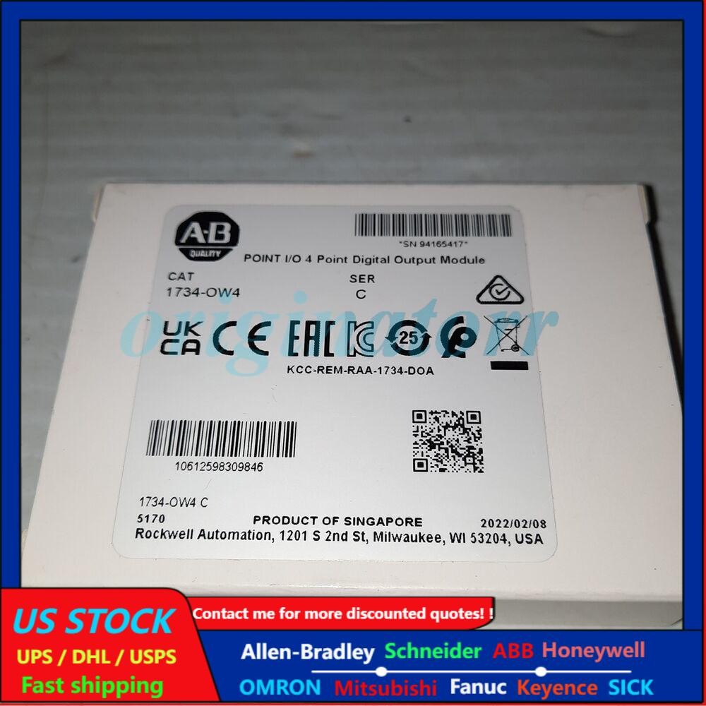 AB 1734-OW4 C POINT I/O 4 Point Digital Output Module 1734OW4 PLC New Sealed