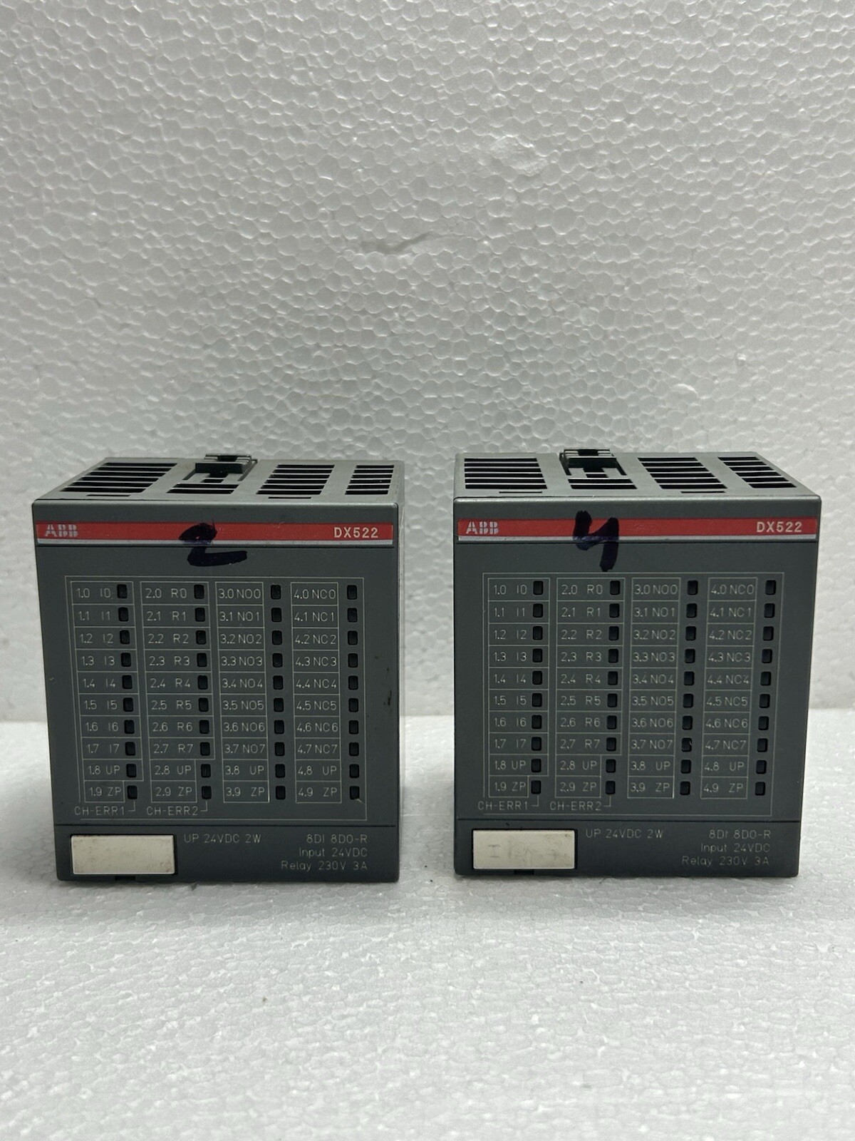 LOT OF 2PCS ABB 1SAP245200R0001 DX522 DIGITAL INPUT/OUTPUT MODULE 8 DI 24 VDC