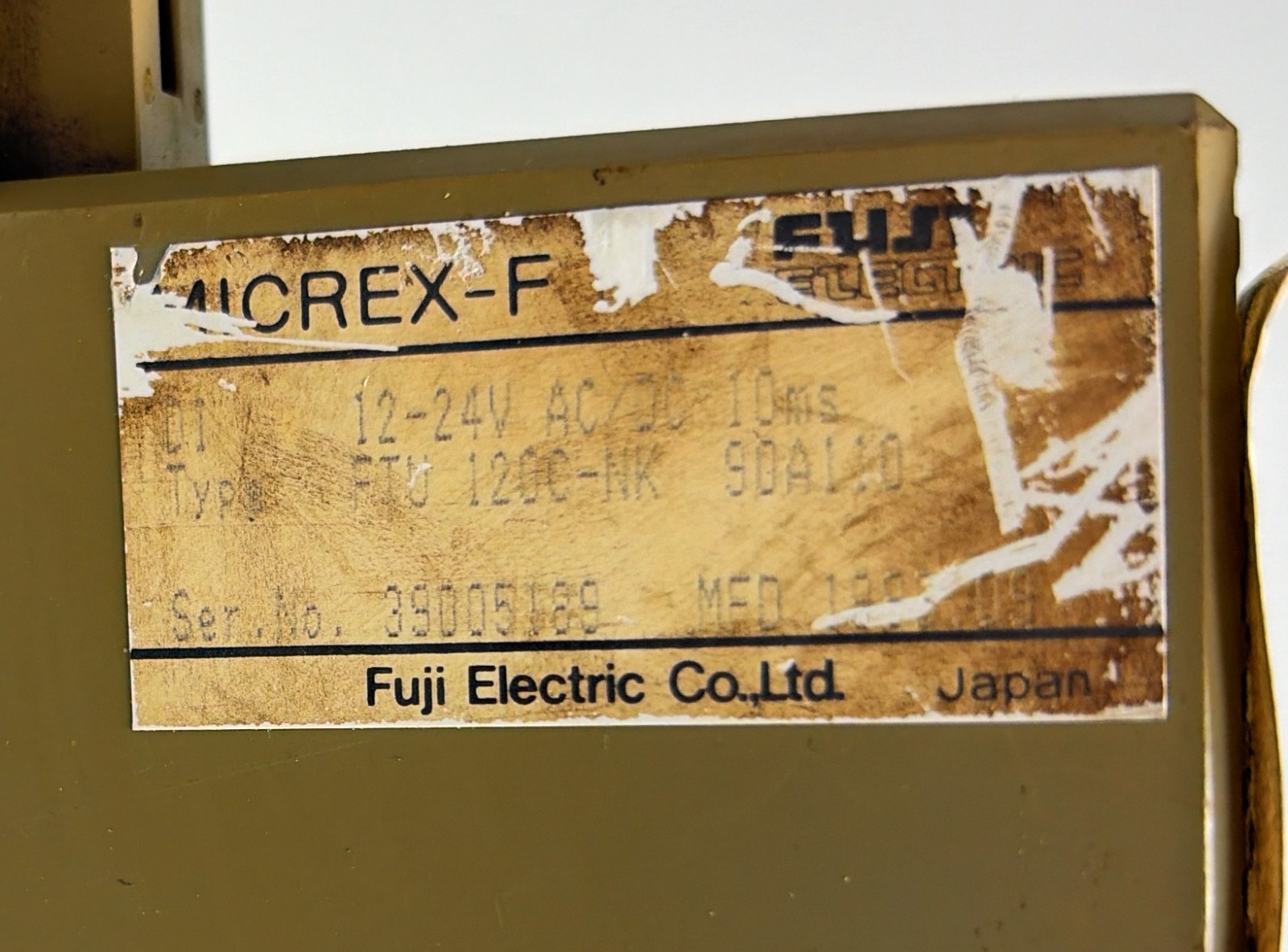 Fuji Electric Micrex-f Ftu 120C-nk Digital Input Module 12-24V Dc Sr . No 390051