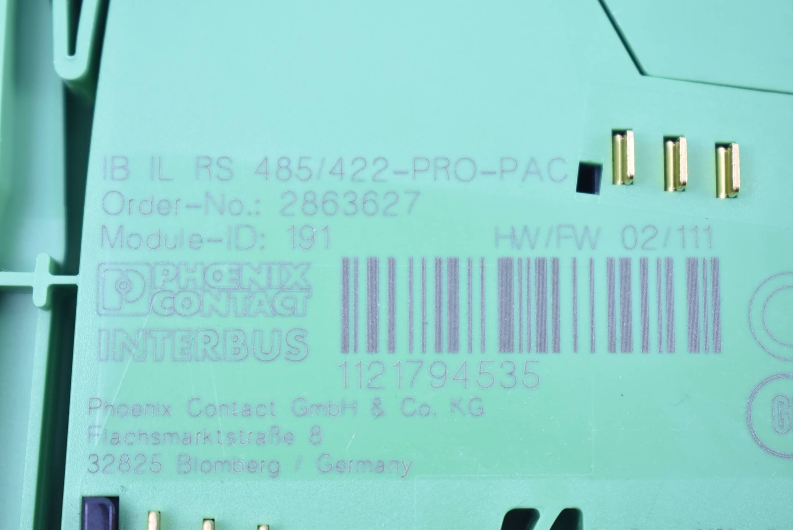 Phoenix Contact Communication Module IB IL RS 485/422-PRO-PAC (2863627)