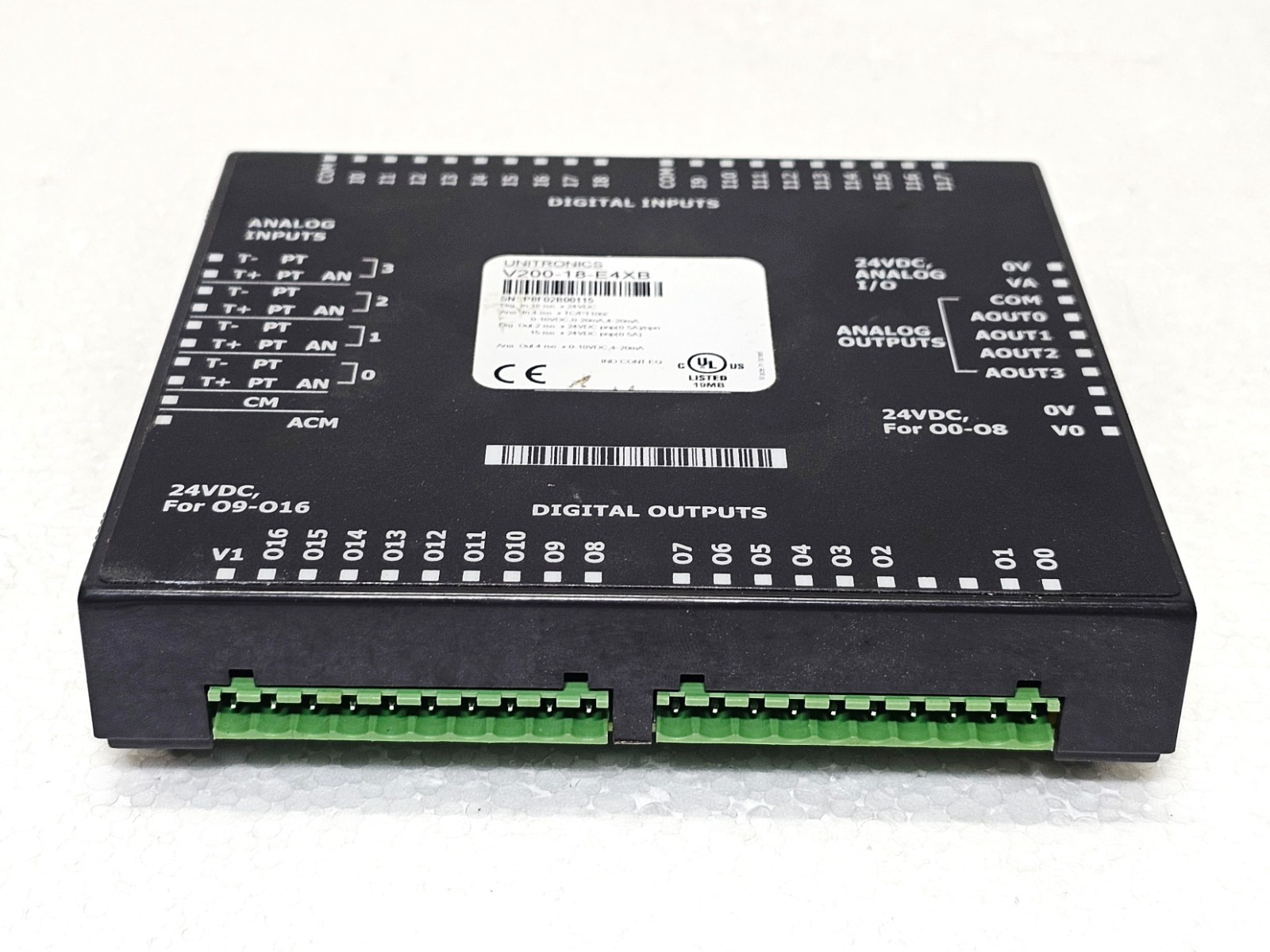 UNITRONICS V200-18-E4XB SNAP-IN I/O MODULE ANALOG/DIGITAL (NEW OPEN BOX) #1
