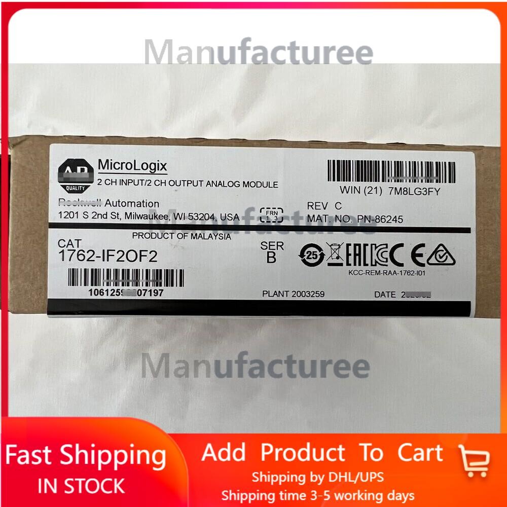 New AB 1762-IF20F2 Sealed Allen Bradley 1200 I/O Module 1762-IF2OF2 US Free Tax