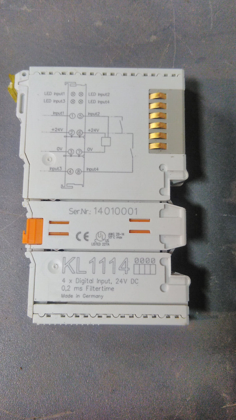 KL1114 Beckhoff 24VDC 0.2 MS 4 X Digital Input –SA