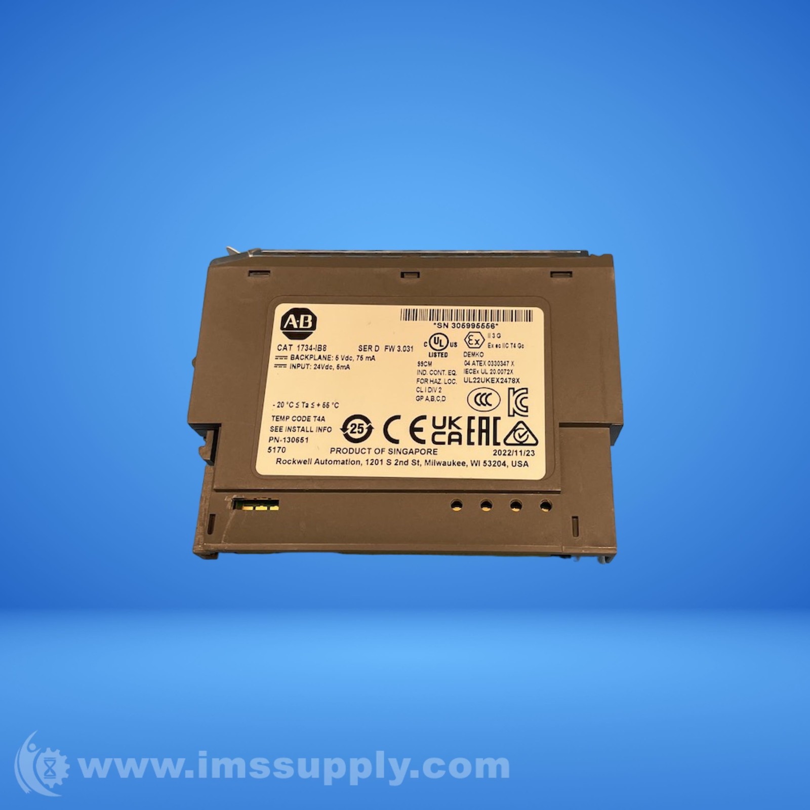 Allen Bradley 1734-IB8 Series D I/O Module, Digital DC Input FNIP