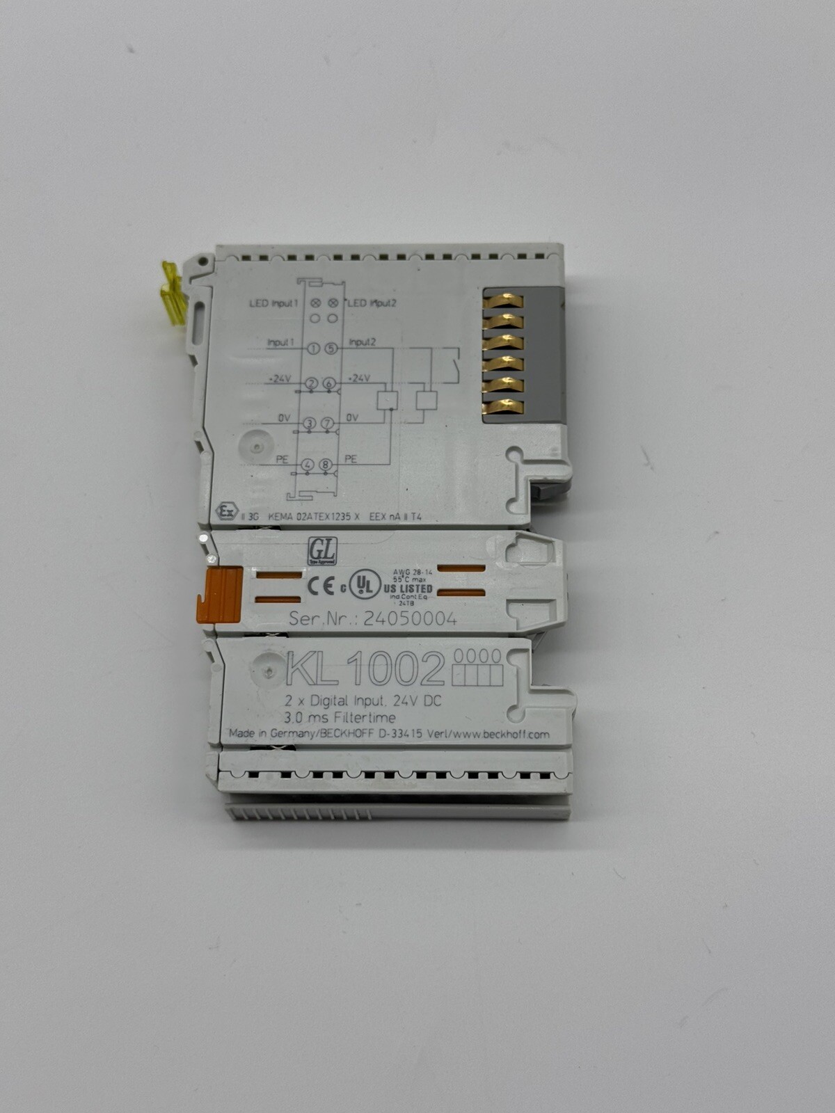 Beckhoff KL1002 Bus Terminal 2 Channel Digital Input KL1002