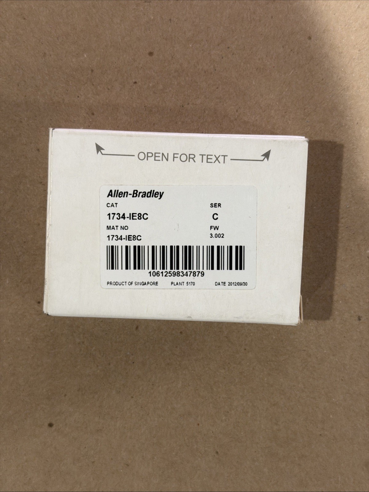 NEW- 1Pc Allen-Bradley 1734-IE8C POINT I/O 8 Point Analog Input Module 1734IE8C