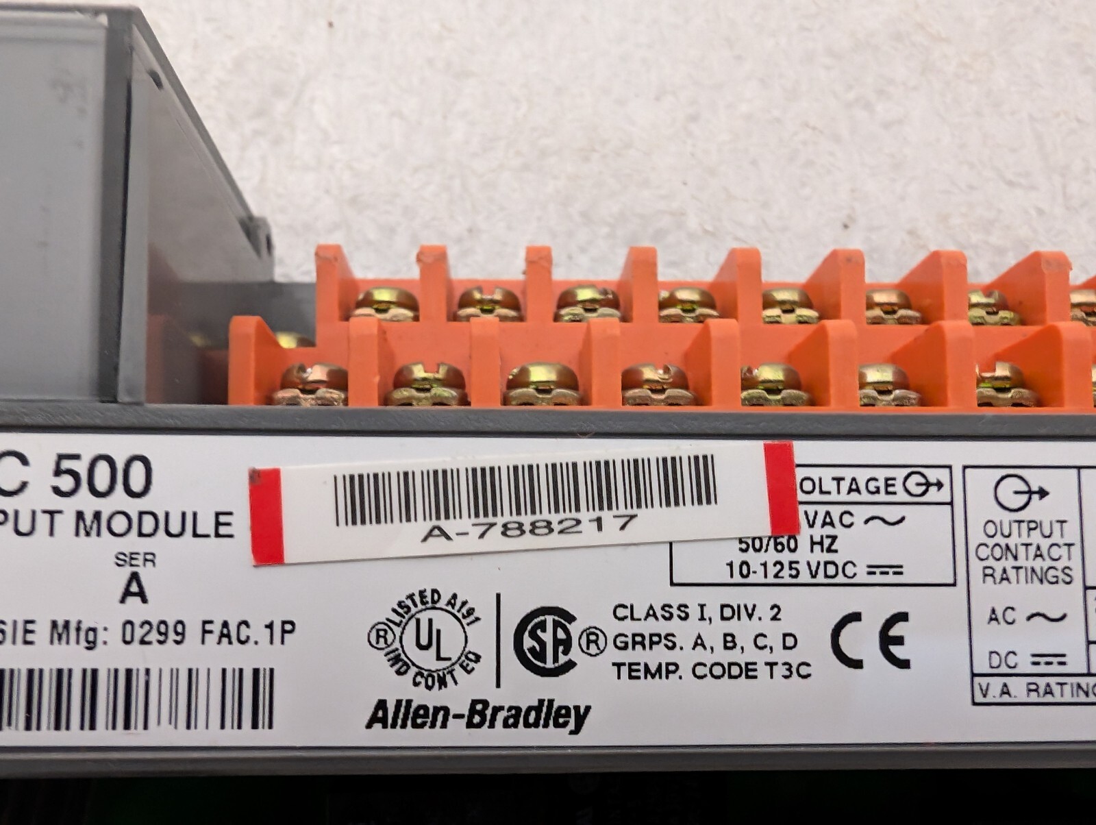 Allen-Bradley 1746-OX8 Digital Output Module, Series A, SLC 500, 8 Outputs