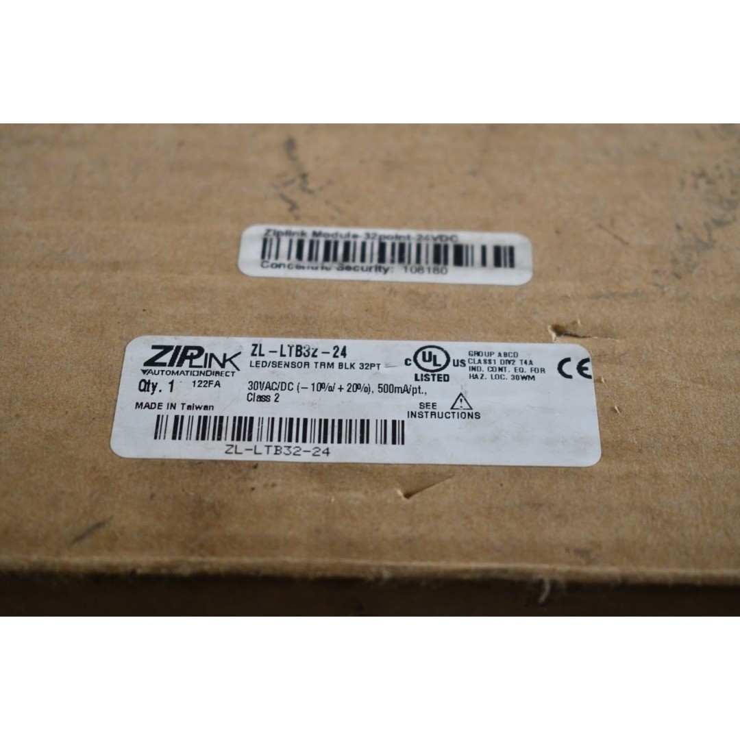 NEW Automation Direct ZL-LTB32-24 ZIPLink LED Sensor Terminal Block 32 Point 24V