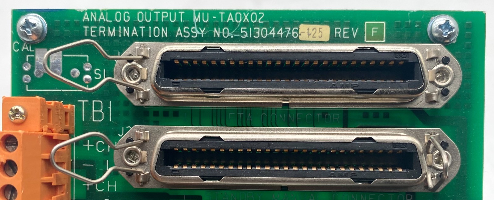 HONEYWELL ANALOG OUTPUT MU-TA0X02 TERMINATION MODULE 51304478-125 REV.F