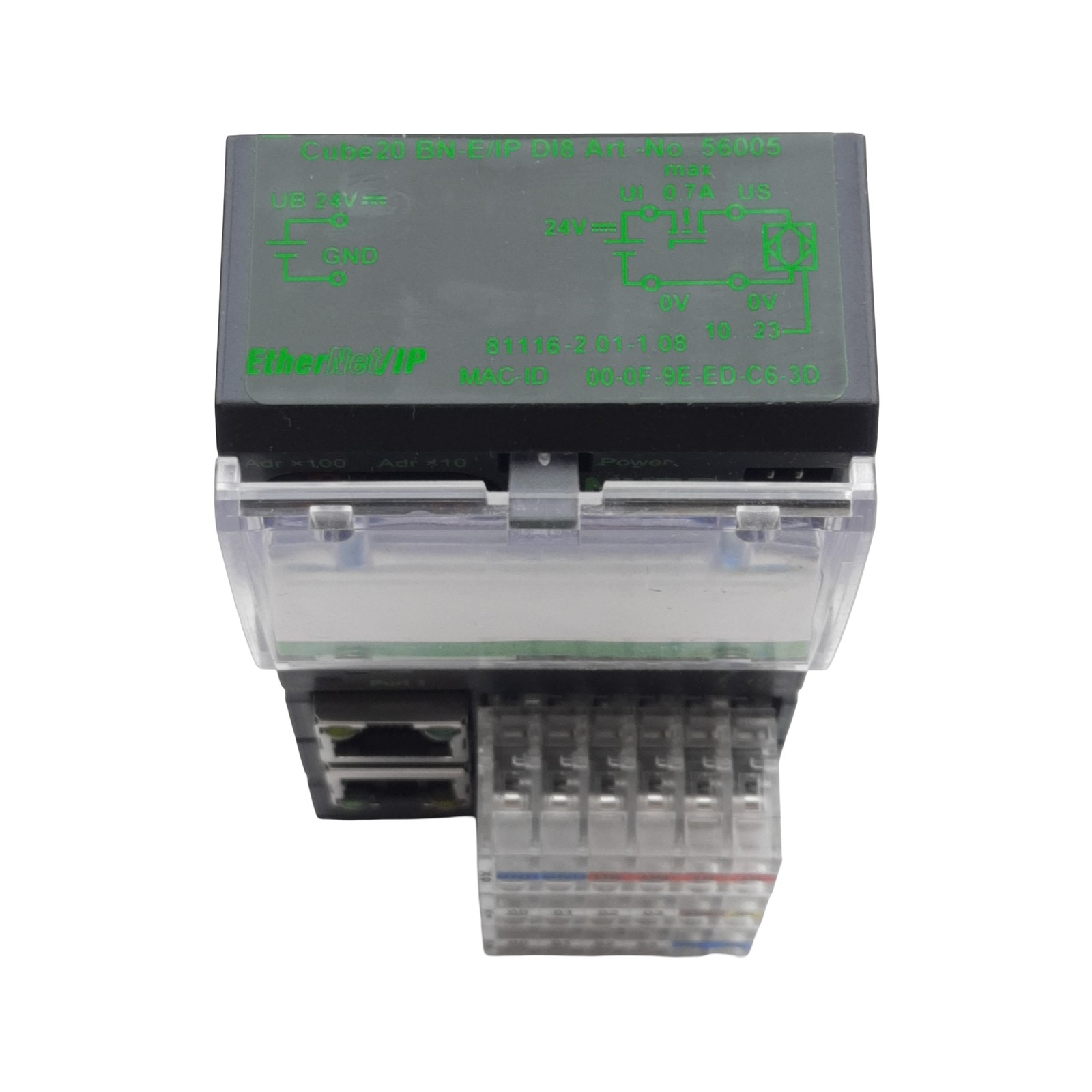 Murrelektronik 56005 Cube20 BN-E/IP DI8 Bus Node Ethernet-IP, 8-Input, 24VDC