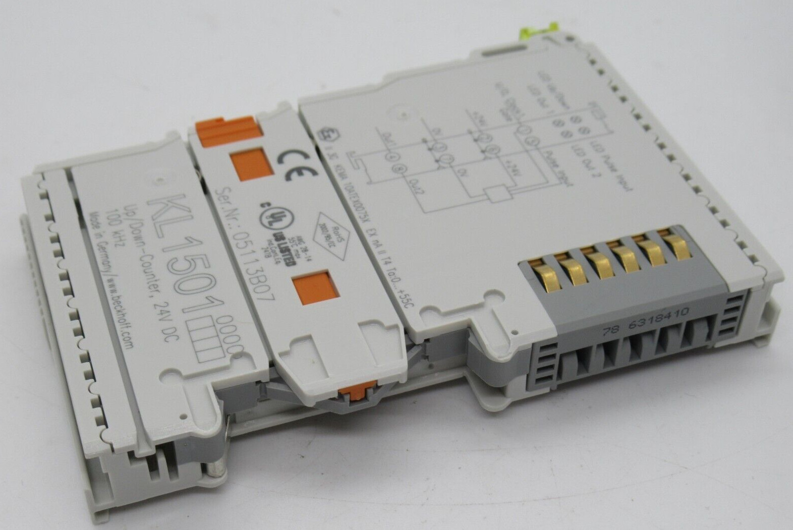 BECKHOFF UP/DOWN COUNTER 1-CHANNEL DIGITAL INPUT TERMINAL KL1501, 24 VDC, 100KHZ