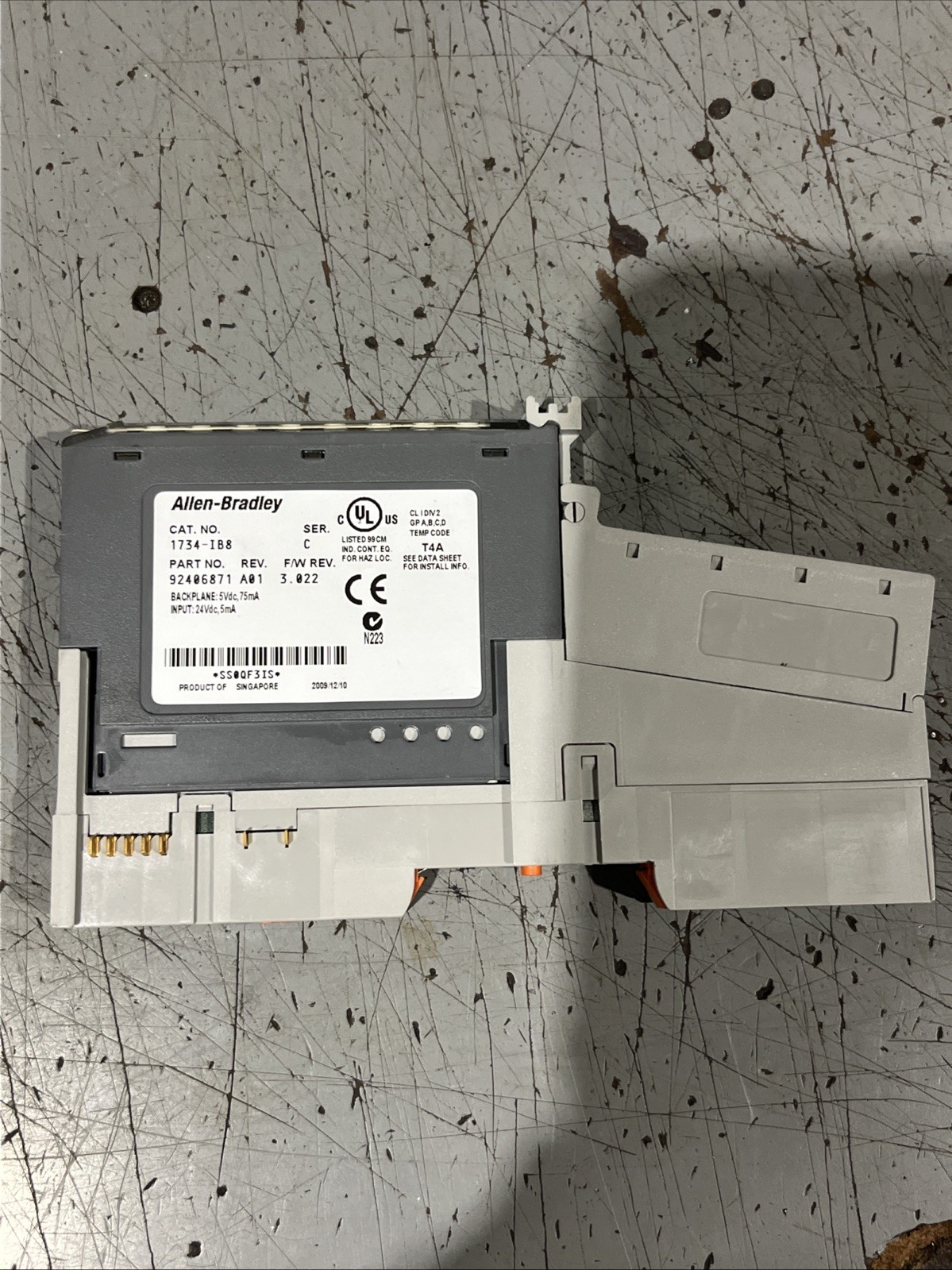 🔥Allen-Bradley 1734-IB8 Sink Input Module W/ 1734-MB & 1734-RTB, Used 🇺🇸