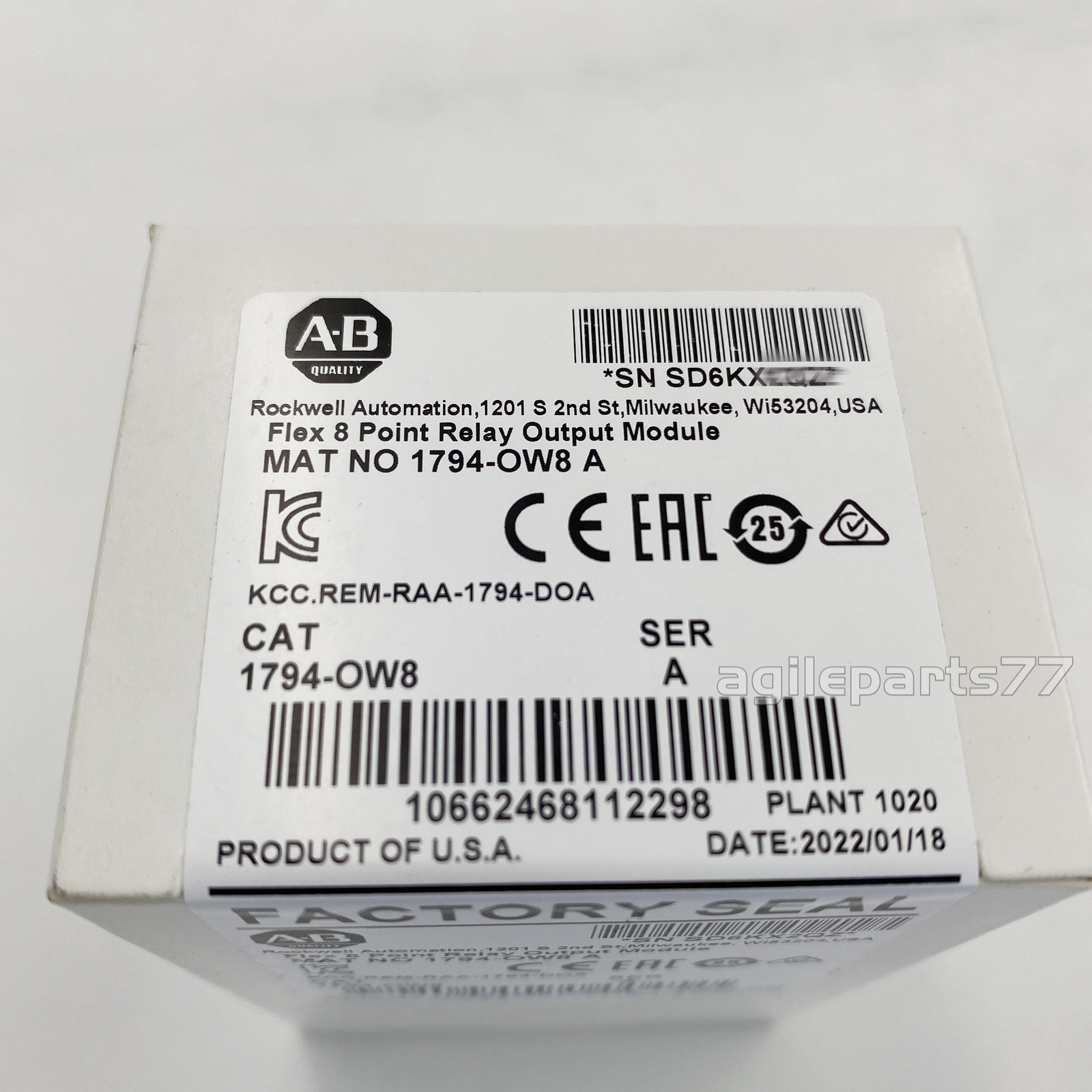 1PC NEW AB 1794-OW8 1794OW8 Ser A Flex 8 Point Relay Output Module Fast Ship