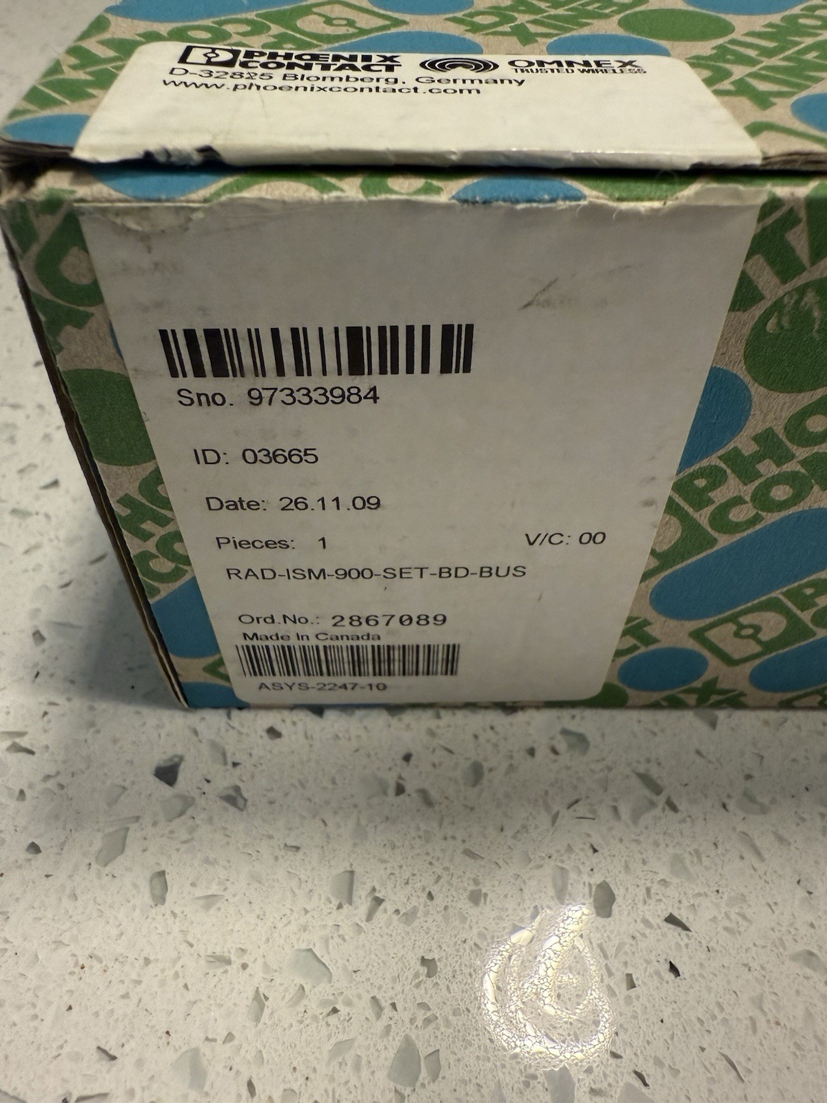 Phoenix Contact RAD Dash ISM-900-SET-BD-BUS Brand New