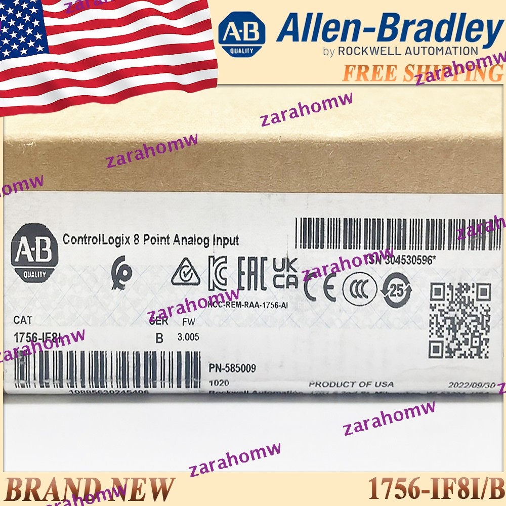 New Sealed AB 1756-IF8I/B ControlLogix 8 Point Analog Input 1756IF8I serB US