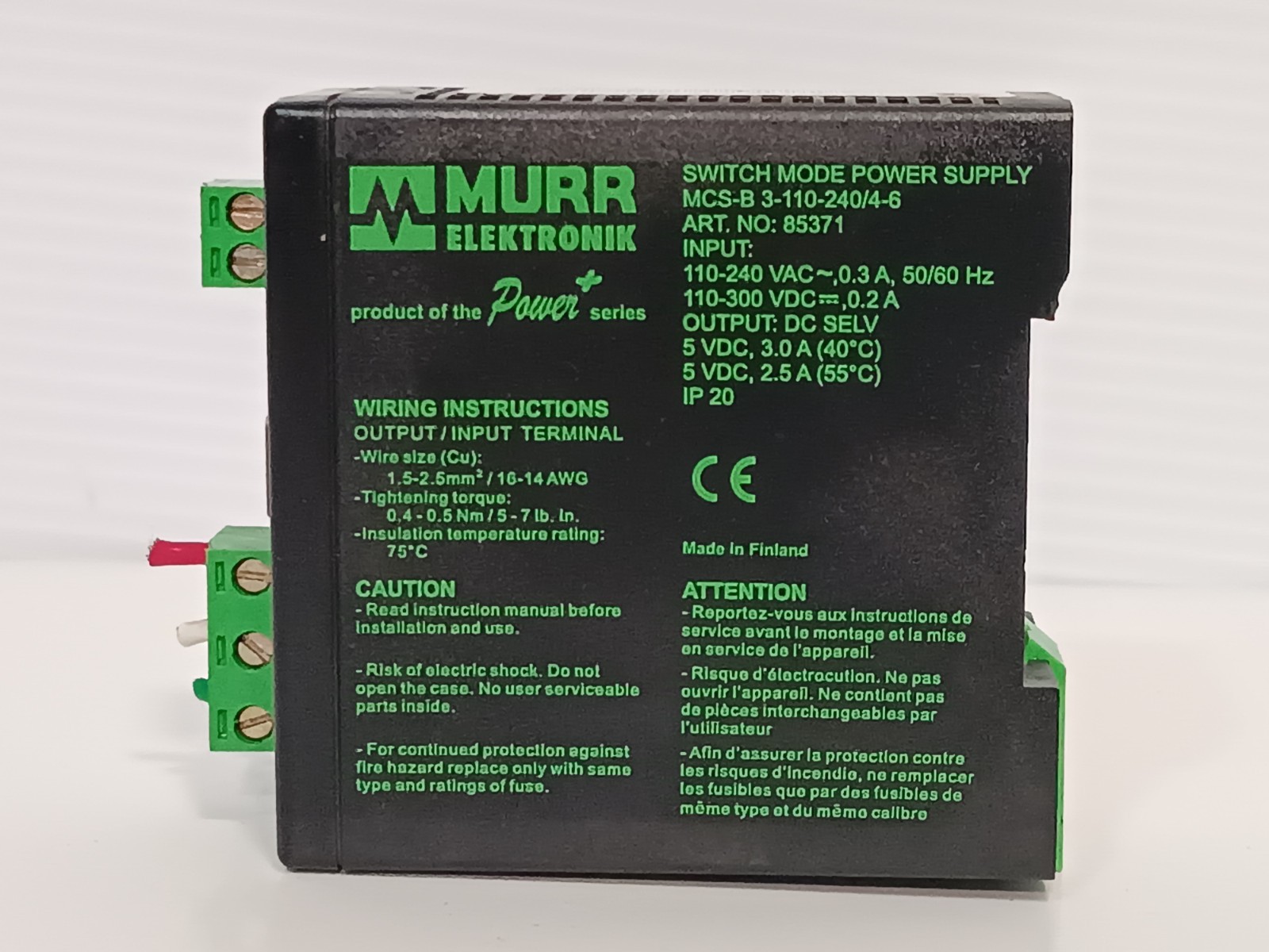 Murr Elektronik MCS-B-110-240/4-6 Switch Mode Power Supply, 85371, Power+ Series