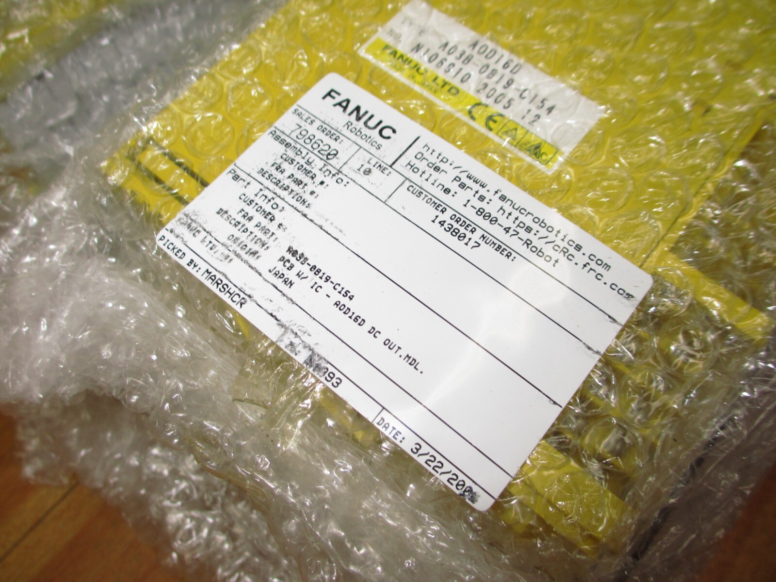 GE Fanuc A03B-0819-C154 *NEW* Output Module A0D16D