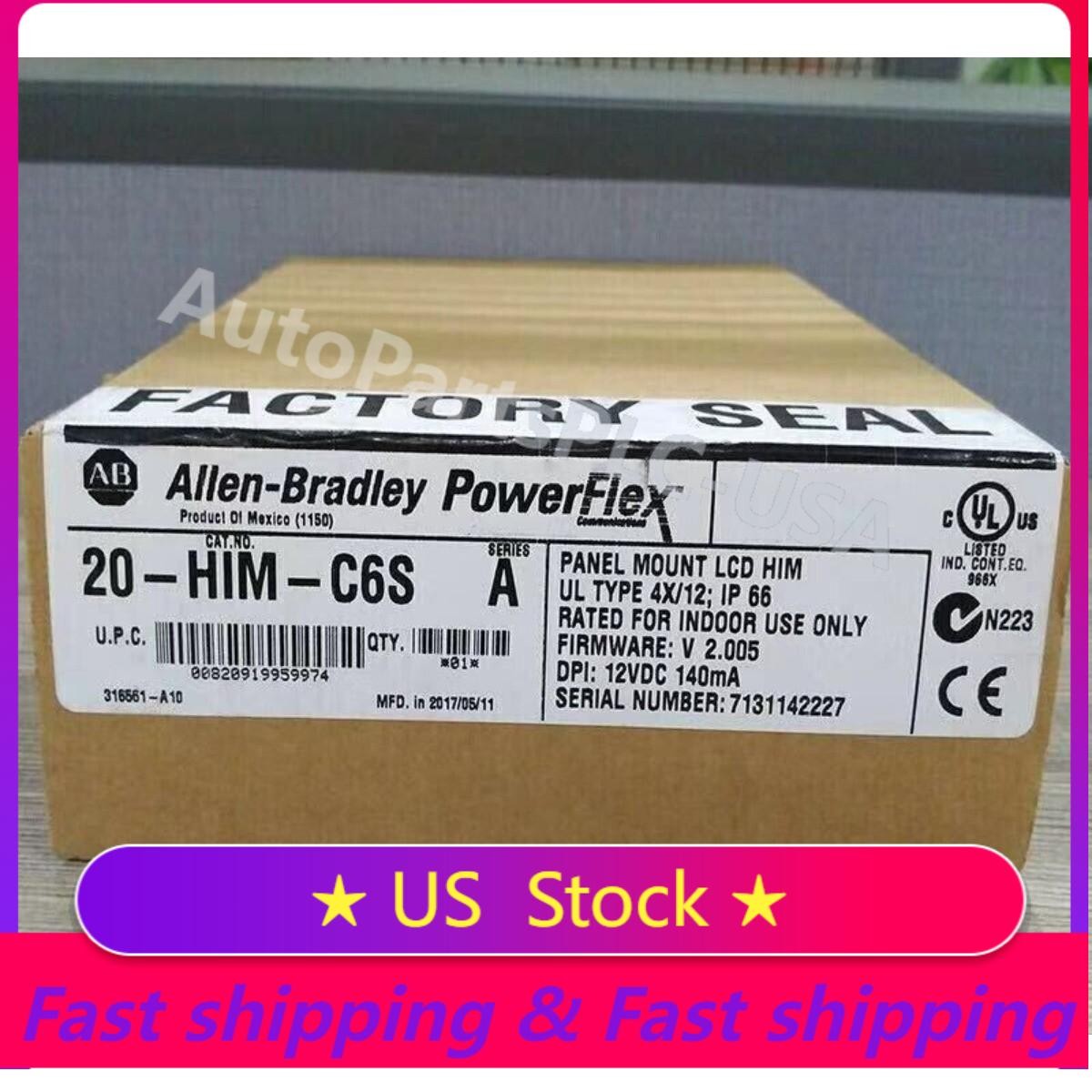 FACTORY SEALED Allen-Bradley 20-HIM-C6S Ser A Panel Mount LCD HIM AB 20 HIM C6S