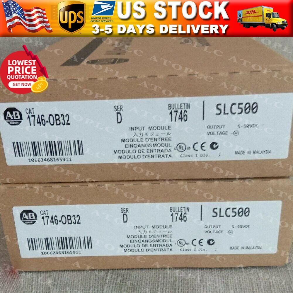 New Factory Sealed AB 1746-OB32 SLC 500 PLC Output Module 1746OB32 US Free Tax