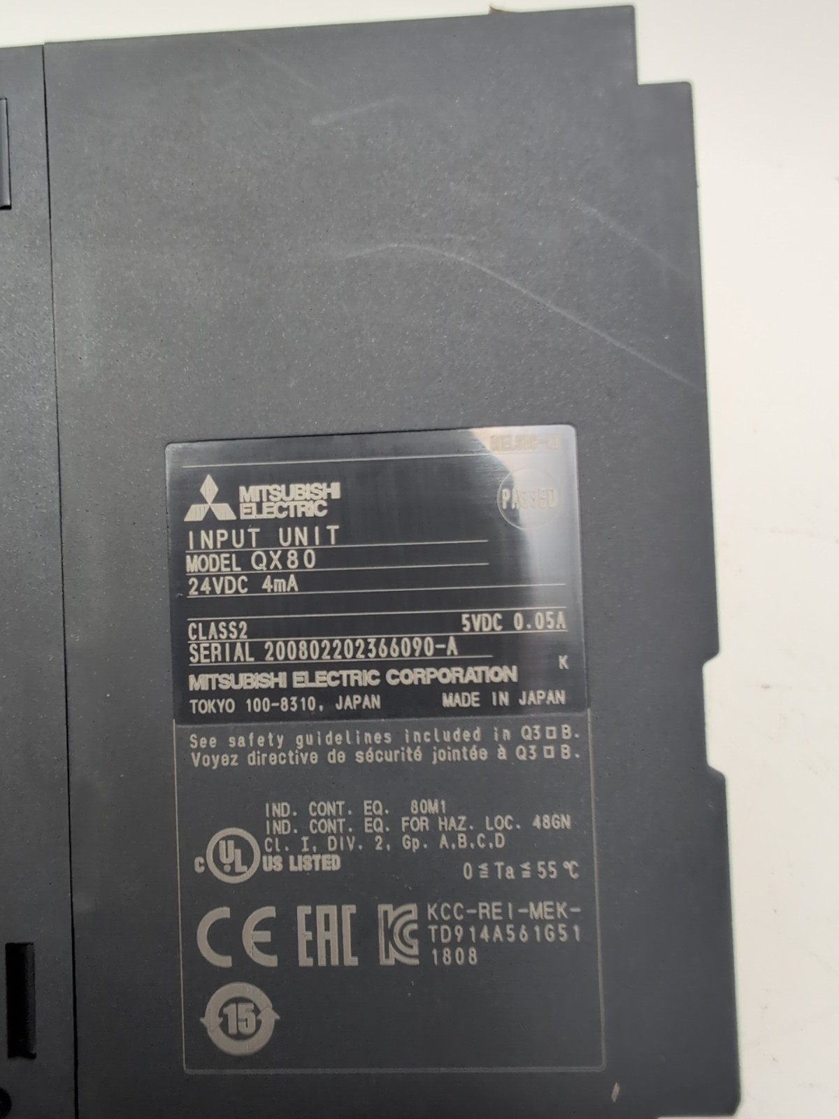 Mitsubishi QX80 Input Unit 16PT Pre-Owned Free Fast Shipping US Seller