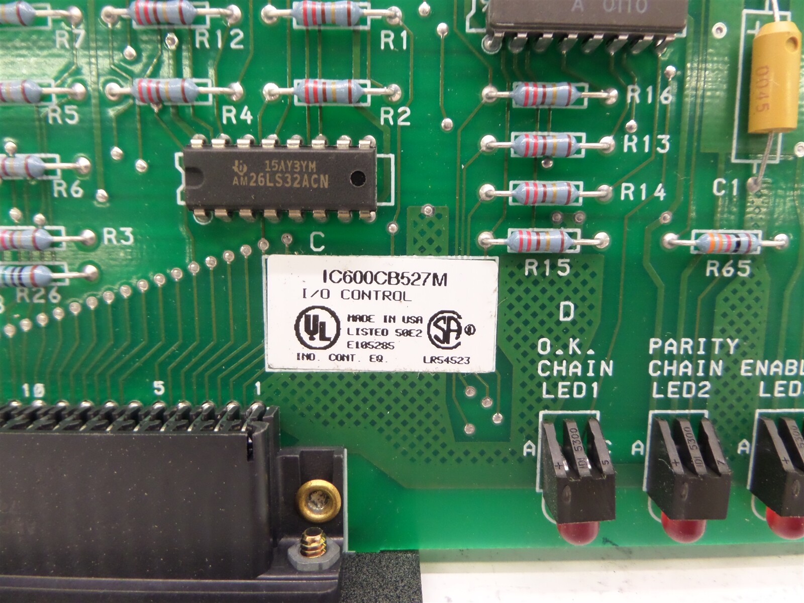 GE Fanuc IC600CB527M I/O Control Module with IC600FP509A Face Plate