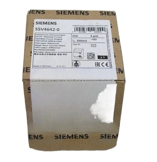 QTY:1 Residual current protection switch 5SV4642-0 5SV4 AC 300mA 25A 4P