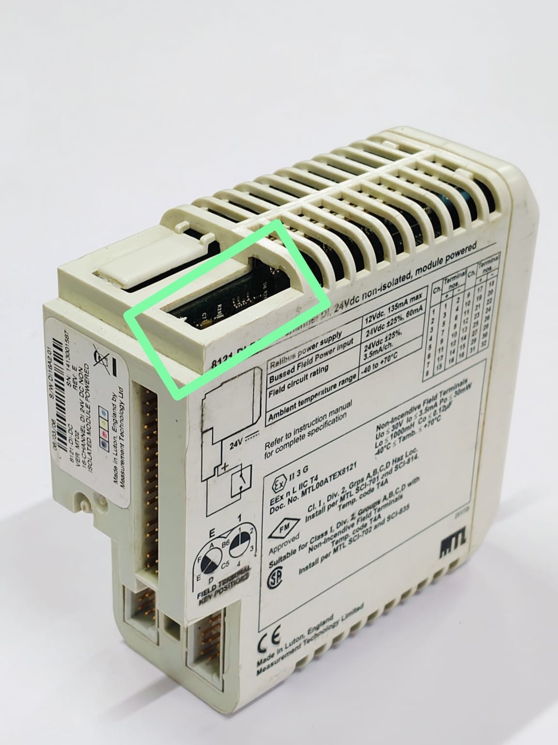 MTL 8121-DI-DC 16-Channel Discrete Input 24V DC Non-Isolated Power Module USED