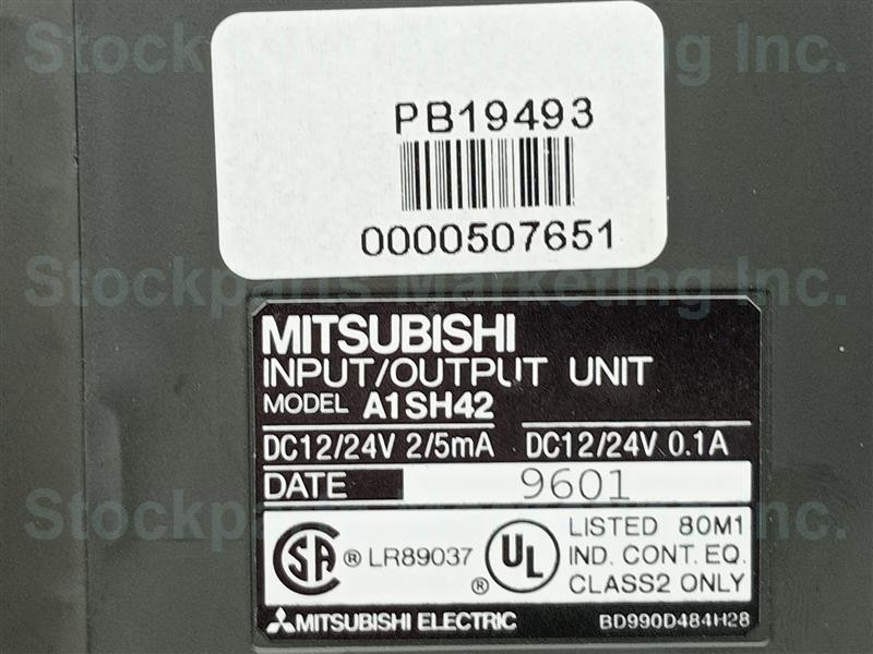 LOT 2 PCS. MITSUBISHI A1SH42 Input/Output Unit DC12/24V 2/5mA 0.1A