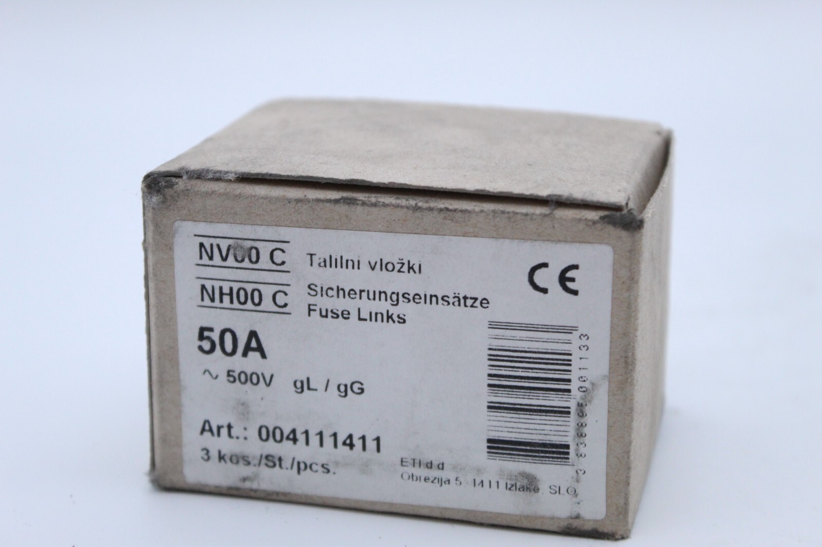 ETI NV00 C 50A 500V, 004111411, 3 Pack
