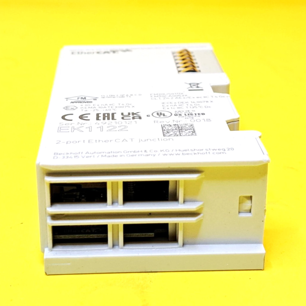 BECKHOFF EK1122 2PORT ETHERCAT JUNCTION MODULE HOT CONNECT STAR NETWORK TOPOLOGY
