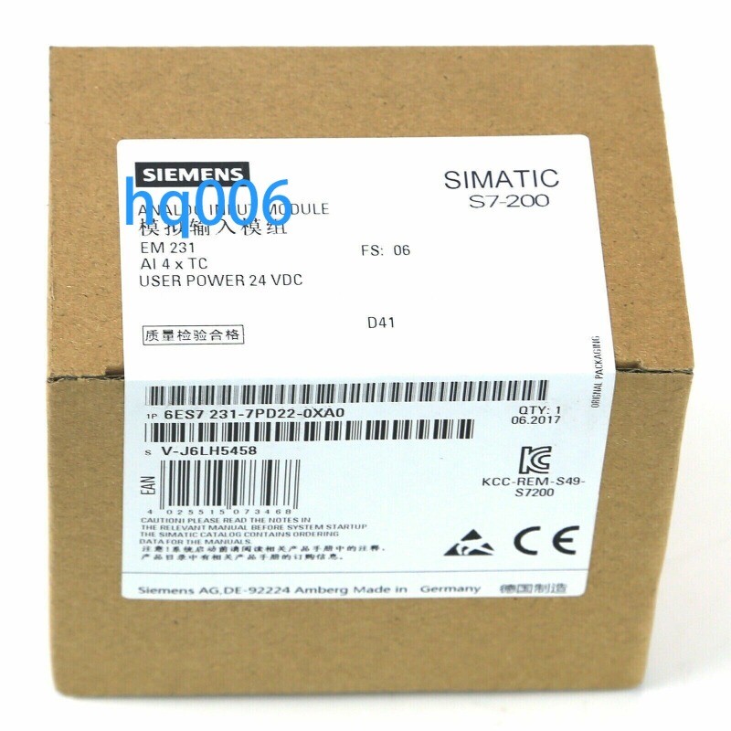 1Pc New Siemens 6ES7231-7PD22-0XA0 6ES7 231-7PD22-0XA0 Fast Delivery