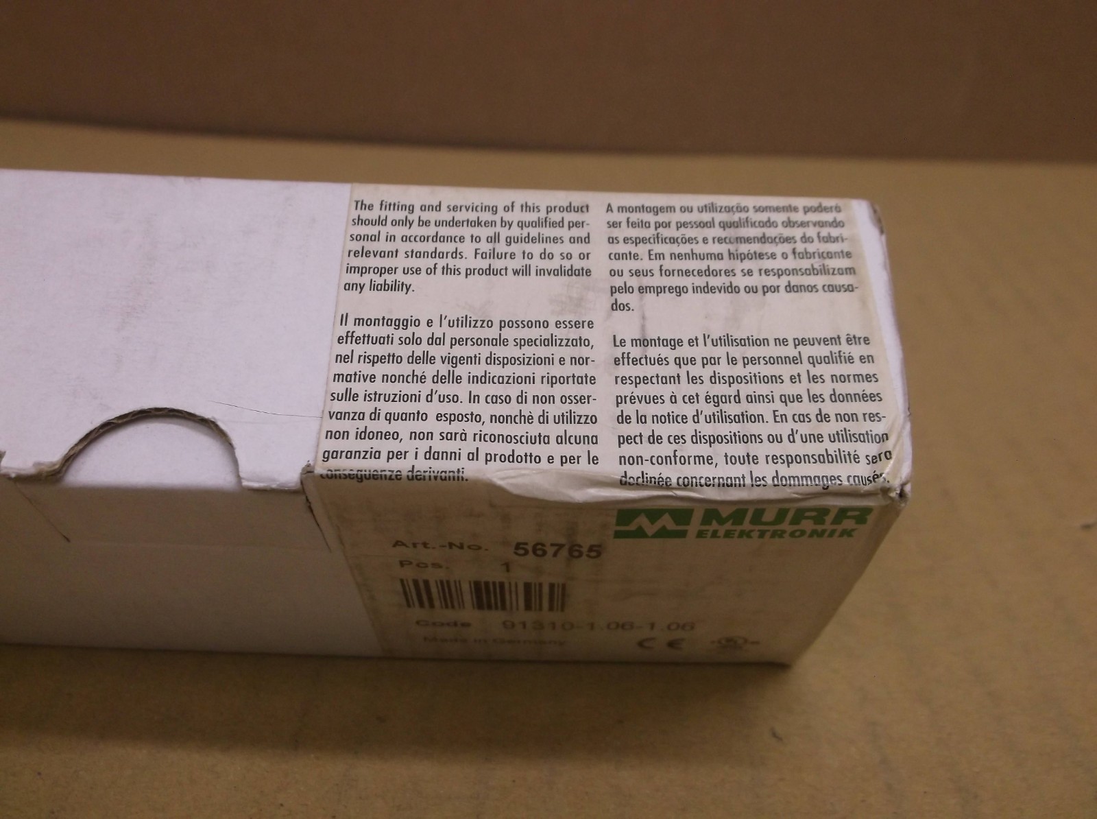 56765 Murr NEW In Box PLC I/O Terminal Block Cube67+DIO12 IOL4 E 8xM12