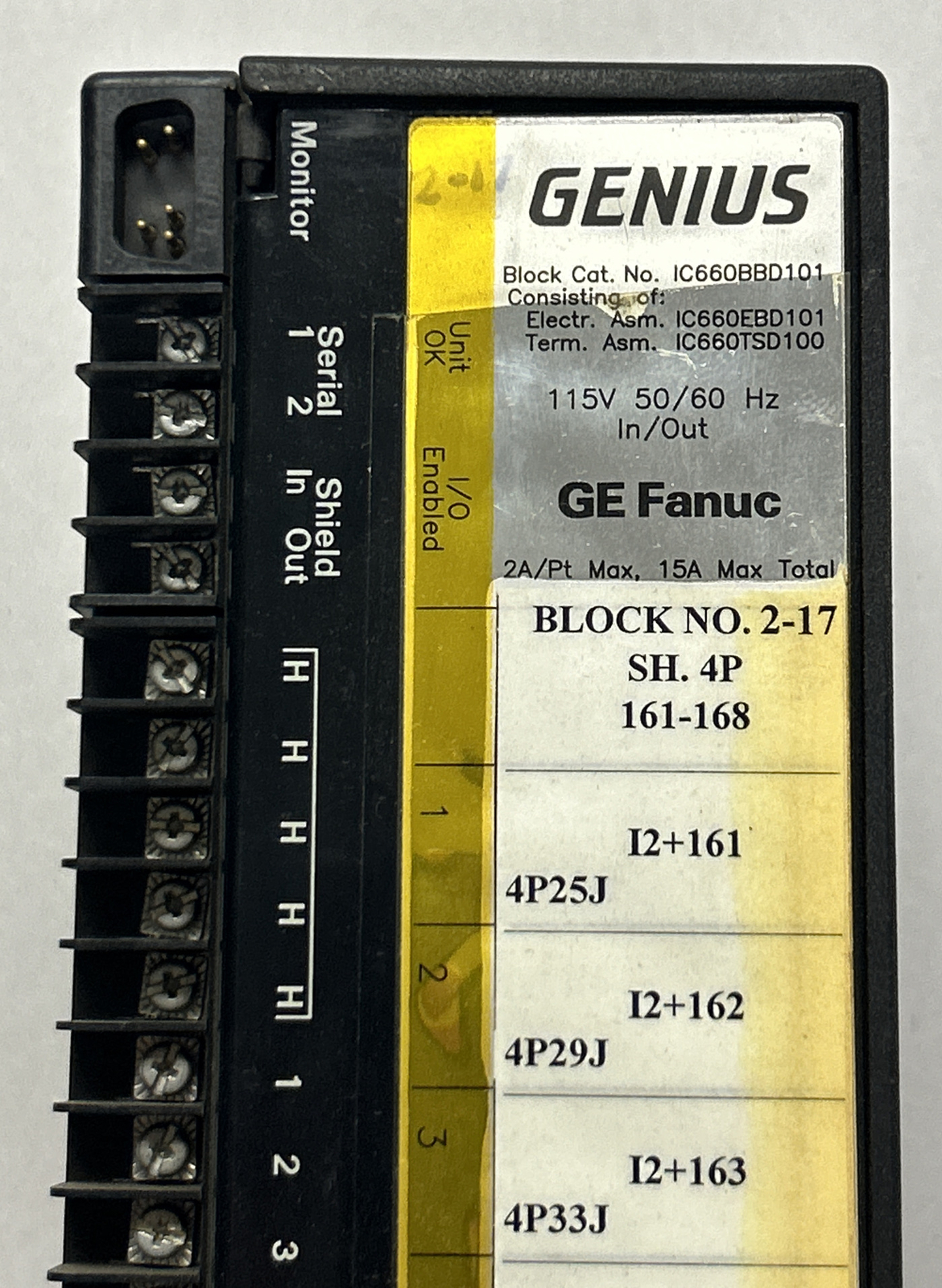 GE FANUC,IC660BBD101,GENIUS BLOCK I/O MODULE