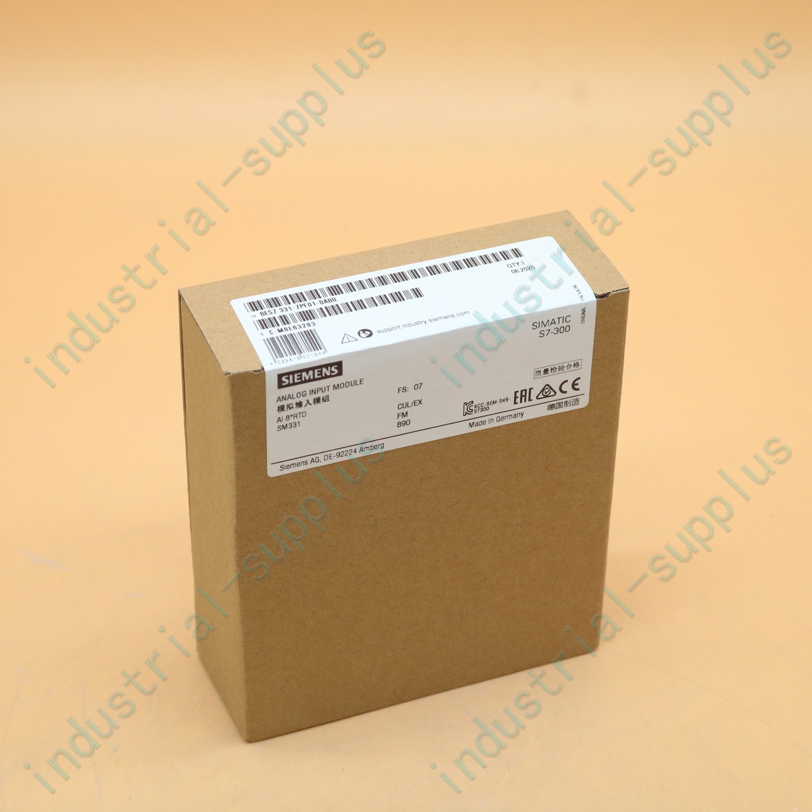 SIEMENS NEW 1PC PLC 6ES7 331-7PF01-0AB0 6ES7331-7PF01-0AB0 free shipping