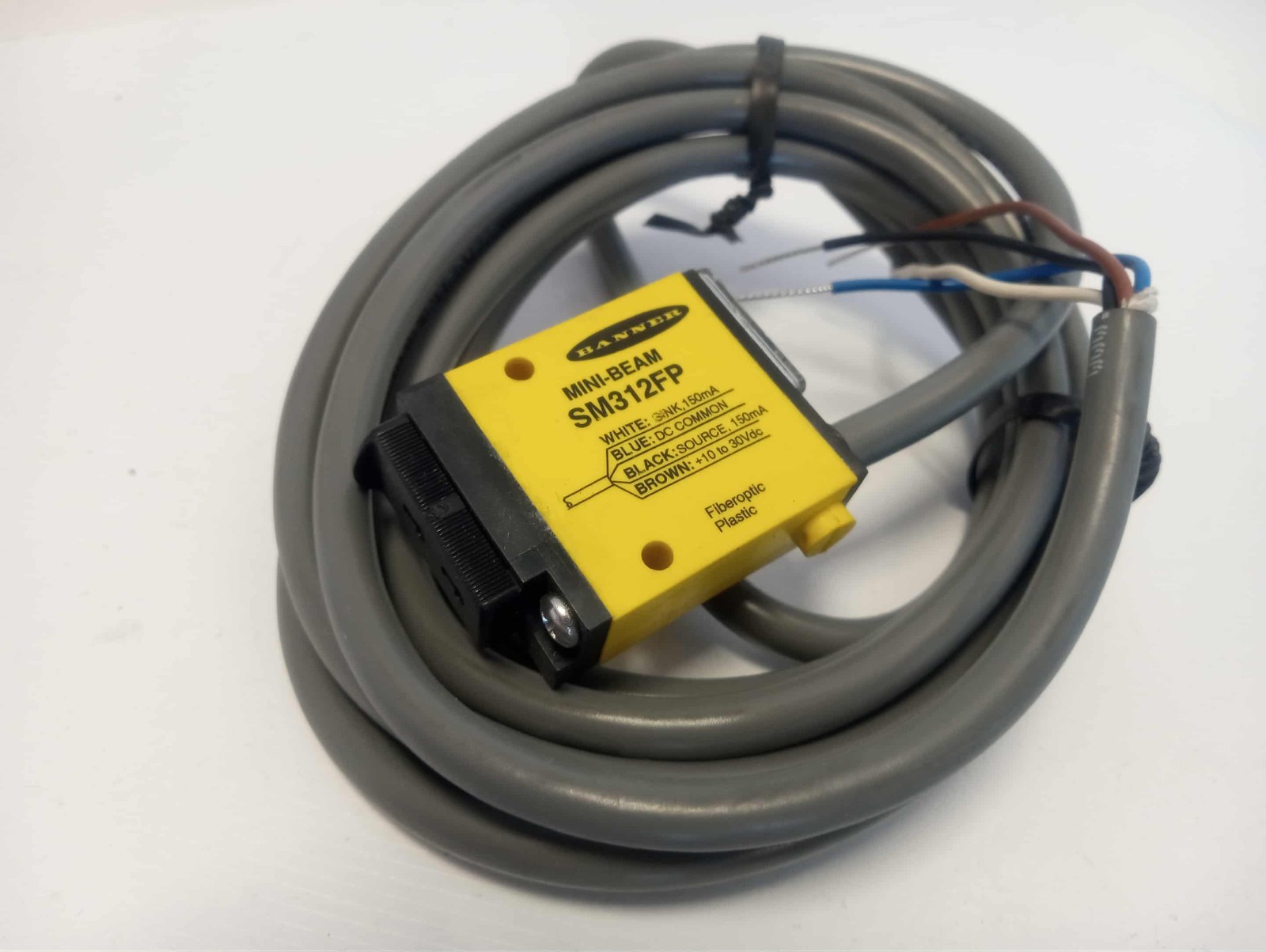 BANNER Exact Search Match SM312FP (25916) MINI-BEAM Plastic Fiber Optic Range