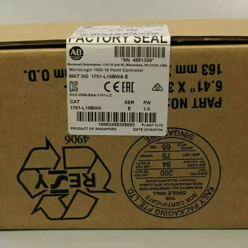 New Allen Bradley 1761-L16BWA MicroLogix 1000 16 Point Controller 1761L16BWA