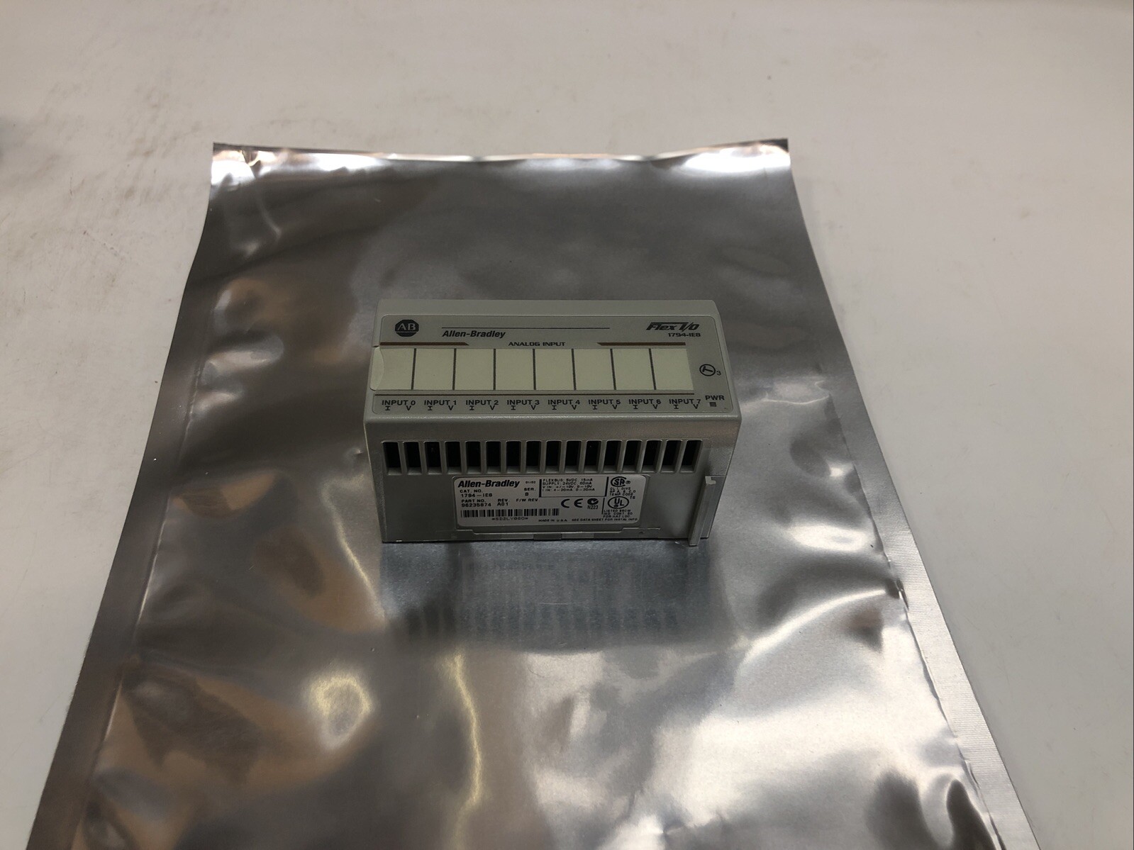 1 Used Allen Bradley 1794-IE8 Flex 8 Point Analog Input Module 96235874, 5-24VDC