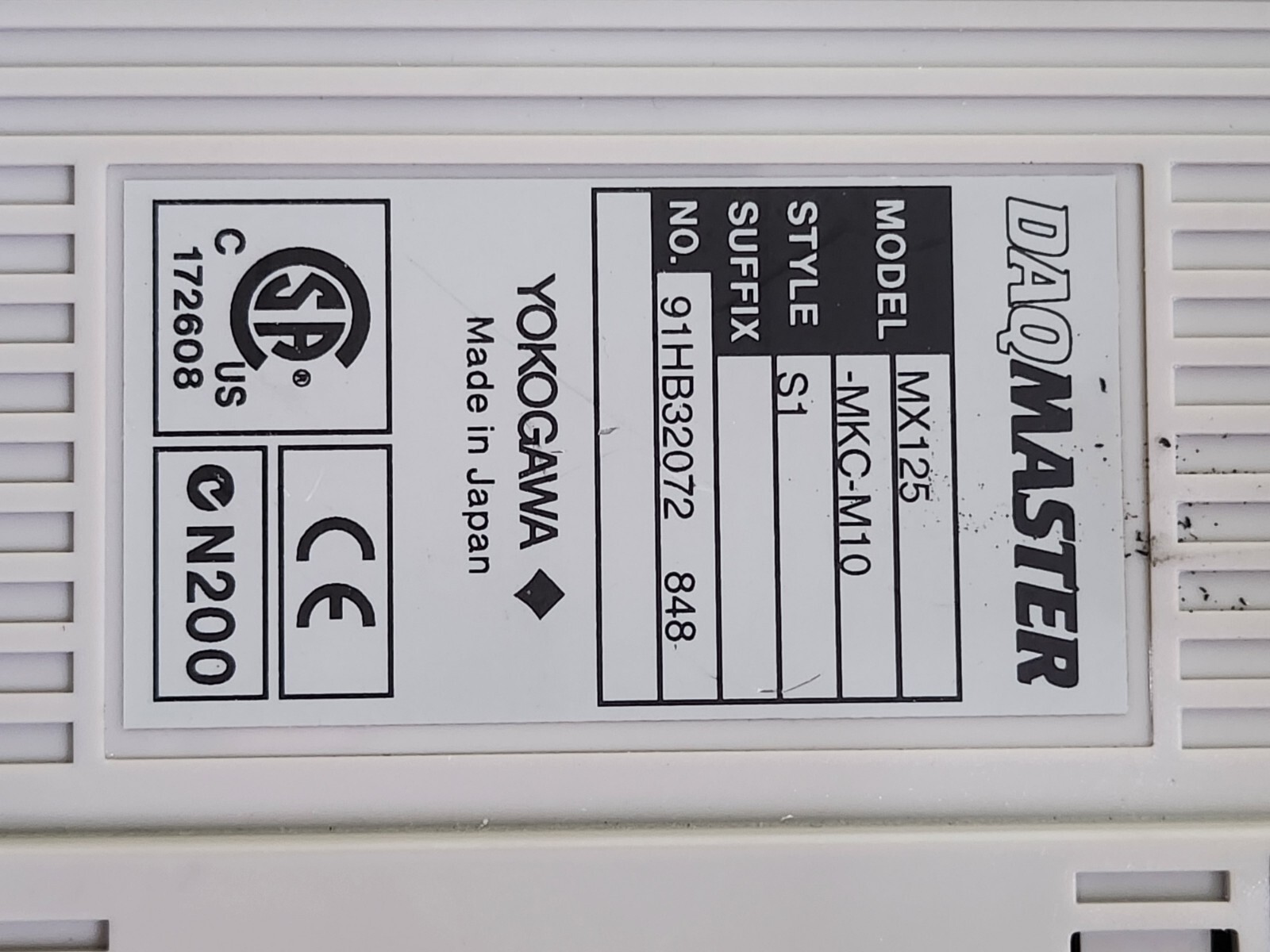 Yokogawa DaqMaster MX125-MKC-M10 Output Module