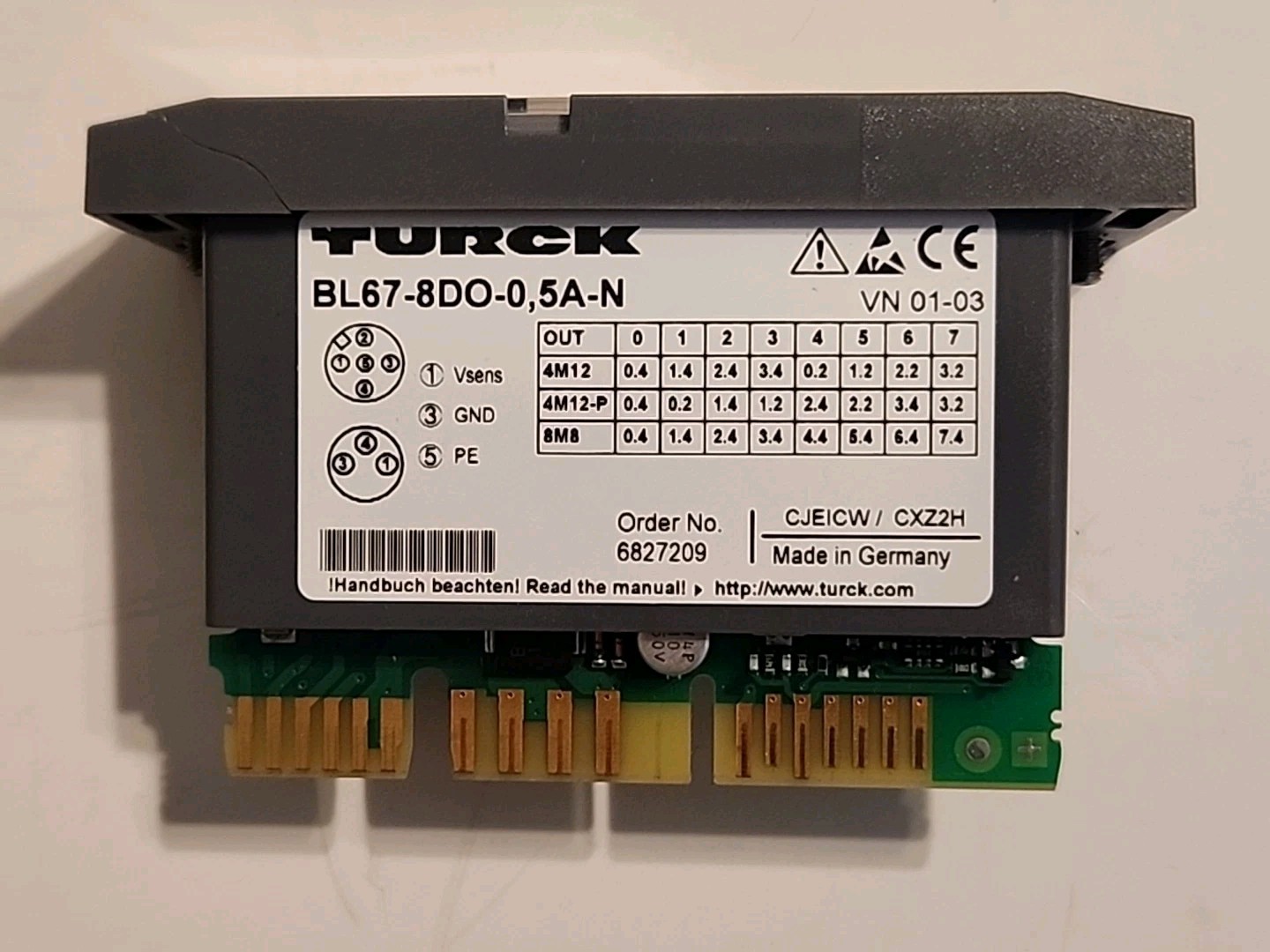 Turck BL67-8DO-0,5A-N Electronic Module, 8 Digital Outputs – Free Shipping