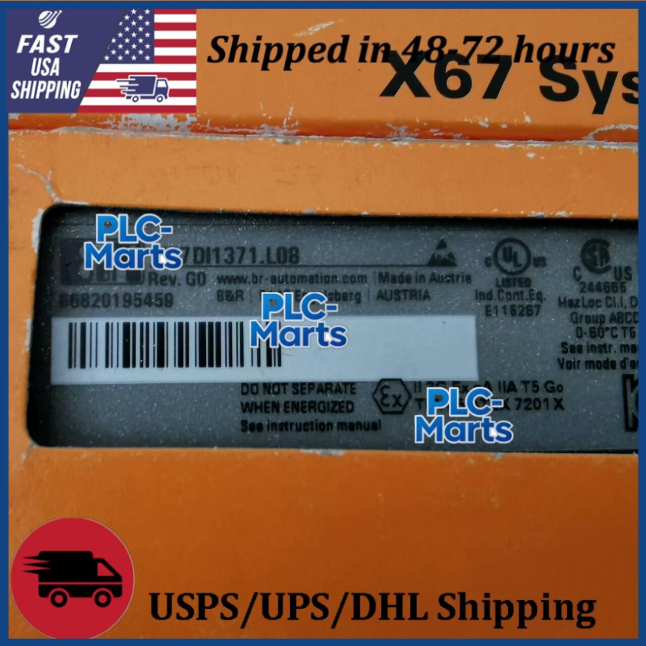 US Free TAX B&R X67DI1371.L08 X67 digital input module, 16 inputs, 24 VDC, sink