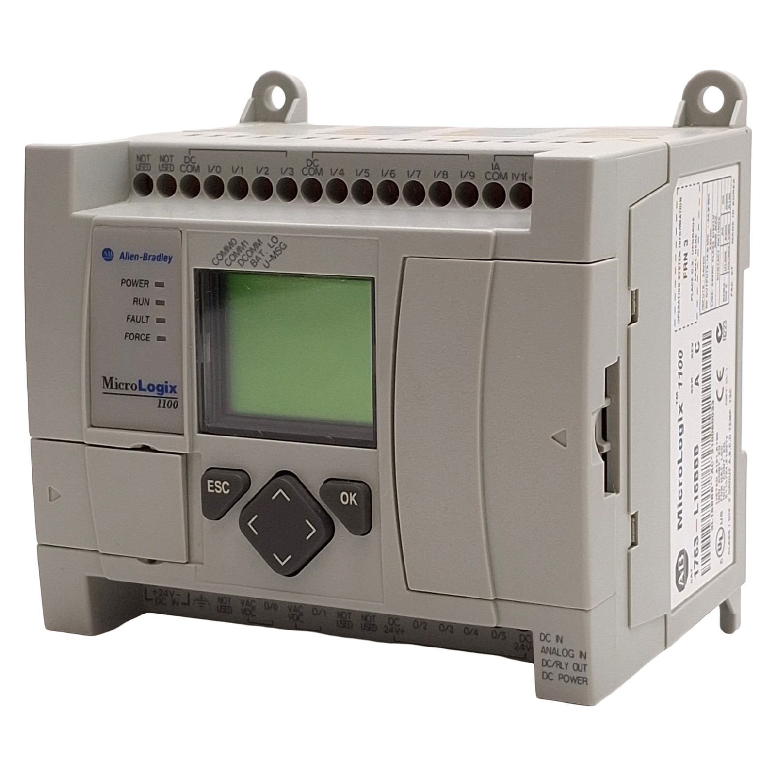 Allen Bradley 1763-L16BBB Ser A FRN 3 MicroLogix 1100 16-Point PLC Controller
