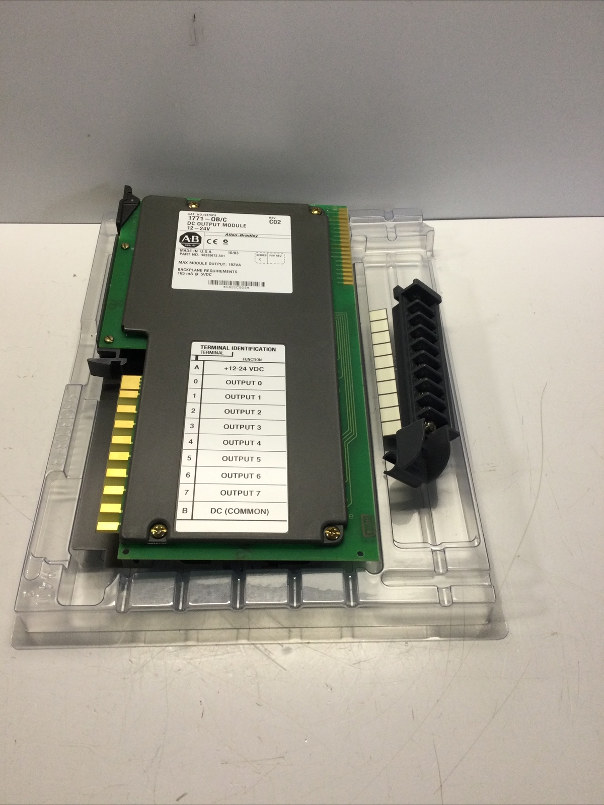 NEW, ALLEN BRADLEY, 1771-OB, SER. C, DC OUTPUT MODULE, 12-24V. (20K-1)