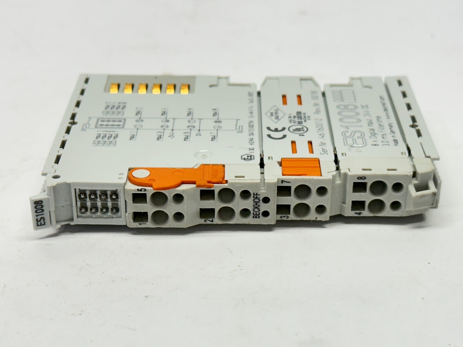 Beckhoff ES1008 EtherCAT Terminal 8-Channel Digital Input 3ms 24VDC
