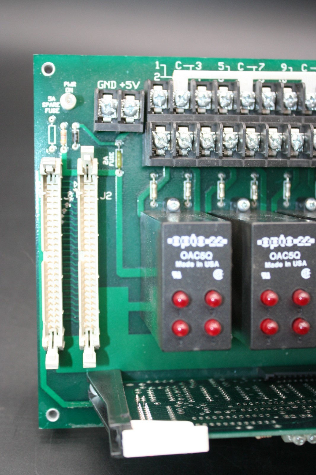 5x Opto 22 OAC5Q Modules w/ 3x Opto 22 ODC5Q Modules + Opto 22 PB32HQ Board