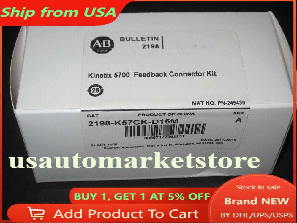 2198-K57CK-D15M AB Kinetix 5700 Feedback Connector Kit New 2198K57CKD15M GQ