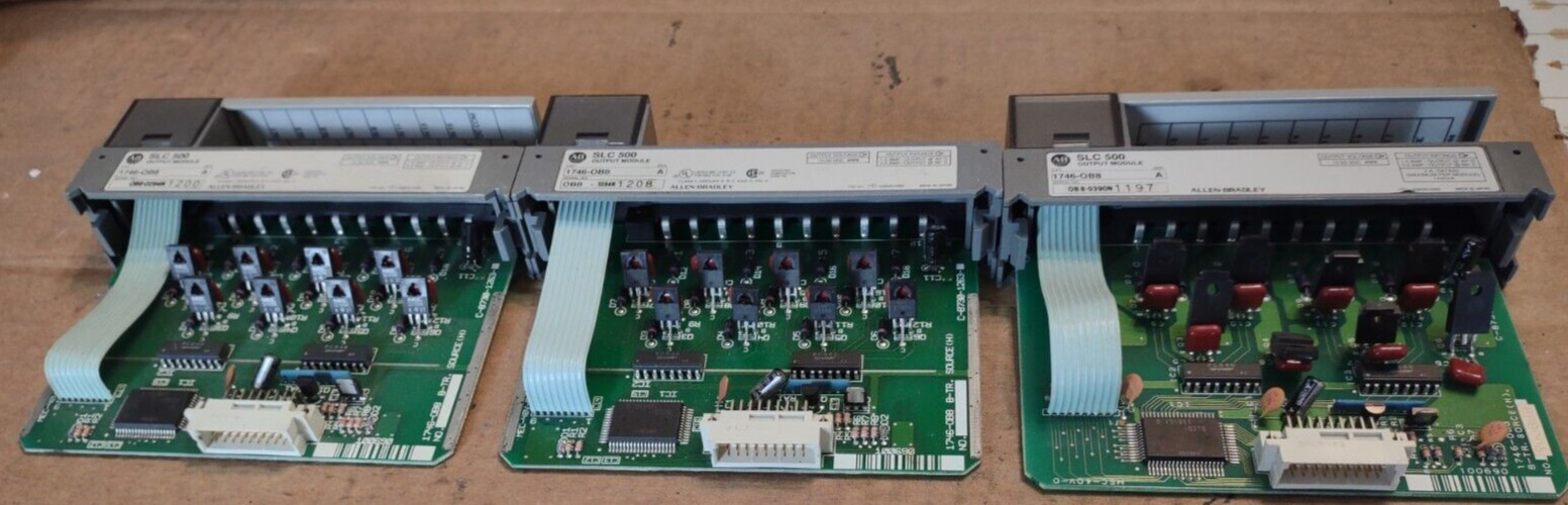 LOT OF 3 PCS Allen-Bradley 1746-0B8 Series A, Output Module, 10-50-Vdc Output