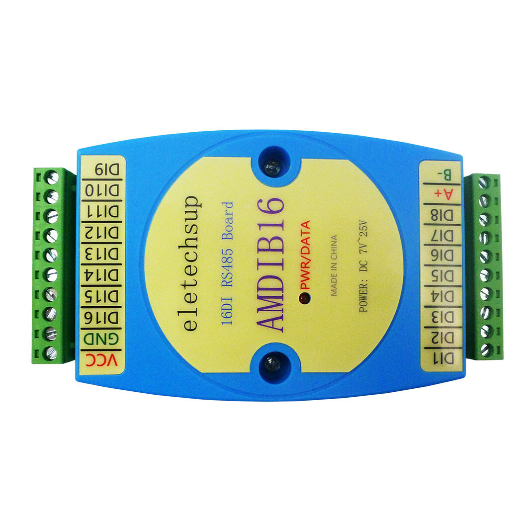 DC 9V 12V 24V 10A 16 Channel NPN Input Module RS485 3KV Isolated Communication